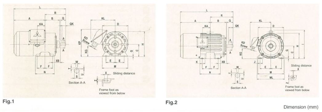 Gear Reducer Motor MITSUBISHI SF-JRB Series