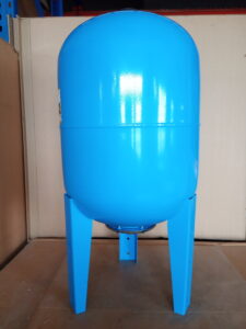 ถังควบคุมแรงดัน ZILMET ULTRA-PRO ขนาด 50 ลิตร มุมมองด้านหน้า สีฟ้า สำหรับระบบปั๊มน้ำ