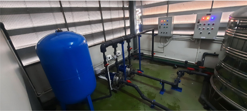 Booster pump installation work for drinking water production plant